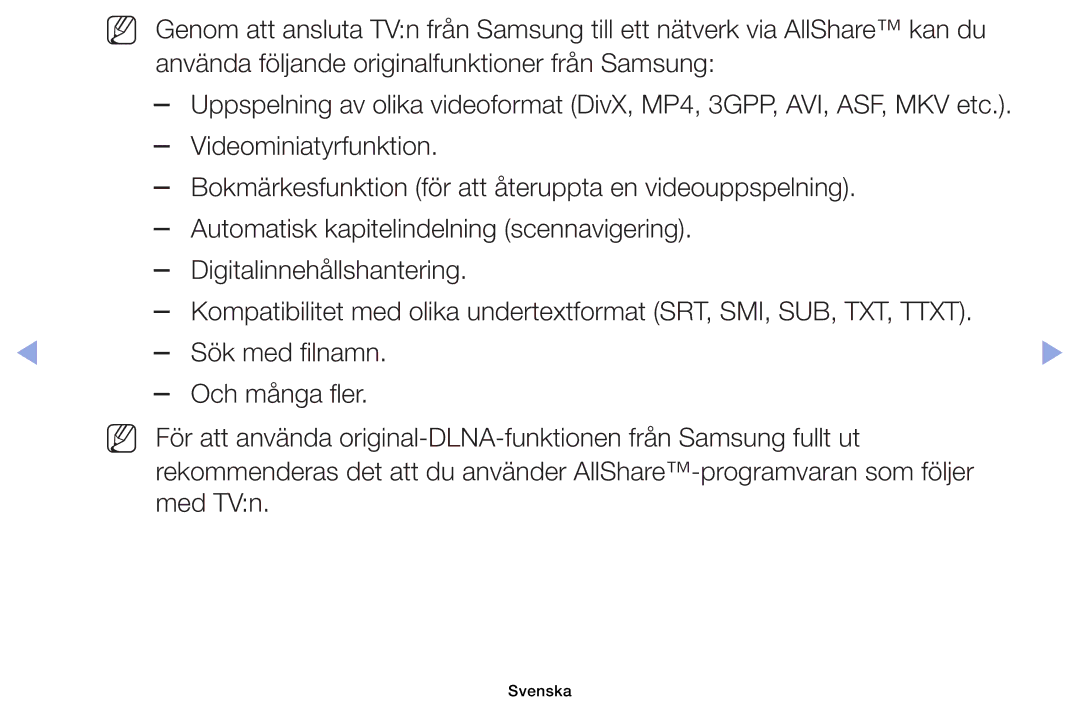 Samsung UE26EH4005WXXE, UE19ES4005WXXE, UE22ES5005WXXE, UE40EH5005KXXE, UE32EH4005WXXE, UE32EH5005KXXE, UE46EH5005KXXE Svenska 