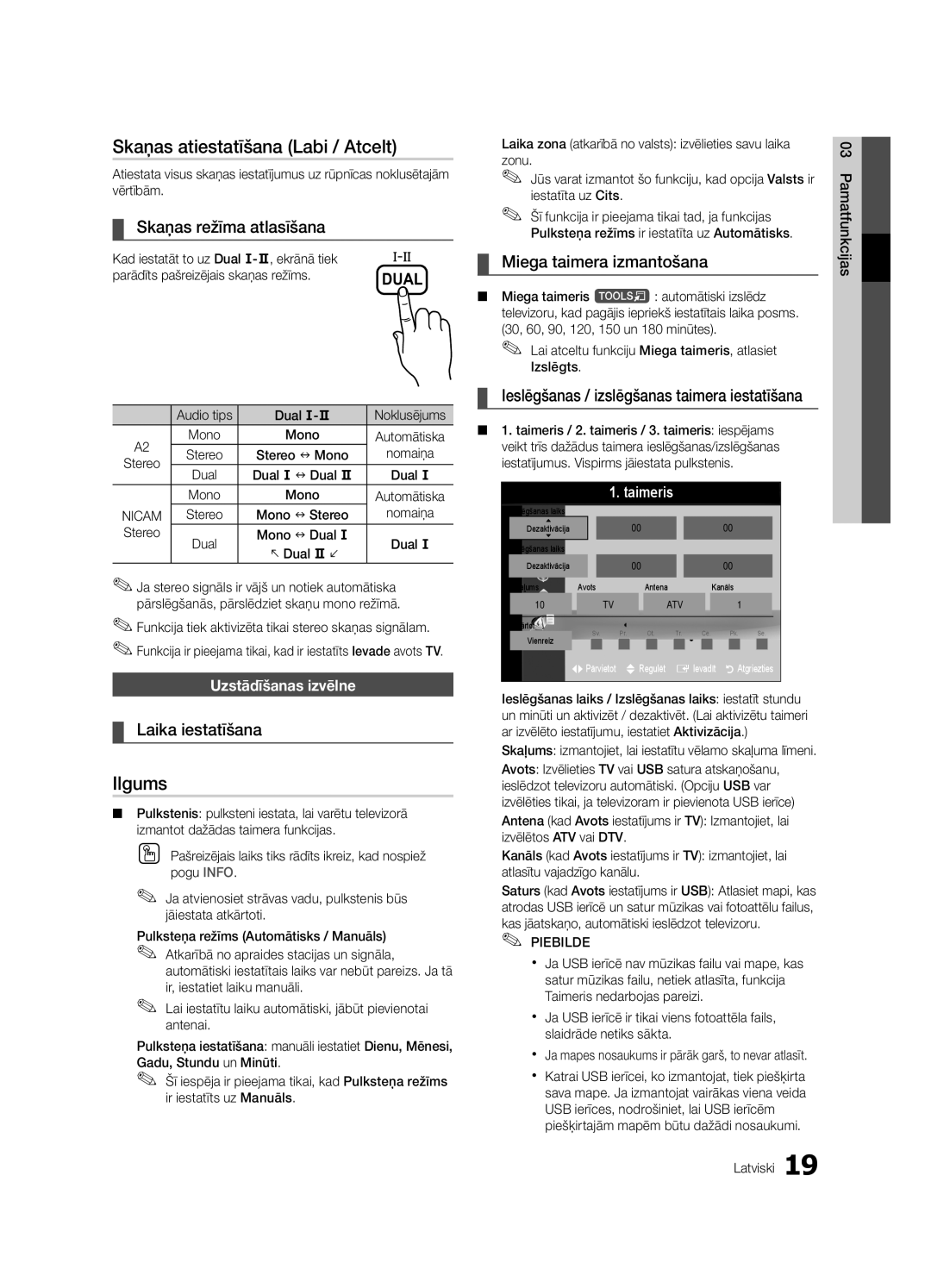 Samsung UE22C4000PWXBT, UE22C4010PWXBT, UE26C4000PWXBT, UE22C4000PWXRU manual Skaņas atiestatīšana Labi / Atcelt, Ilgums 