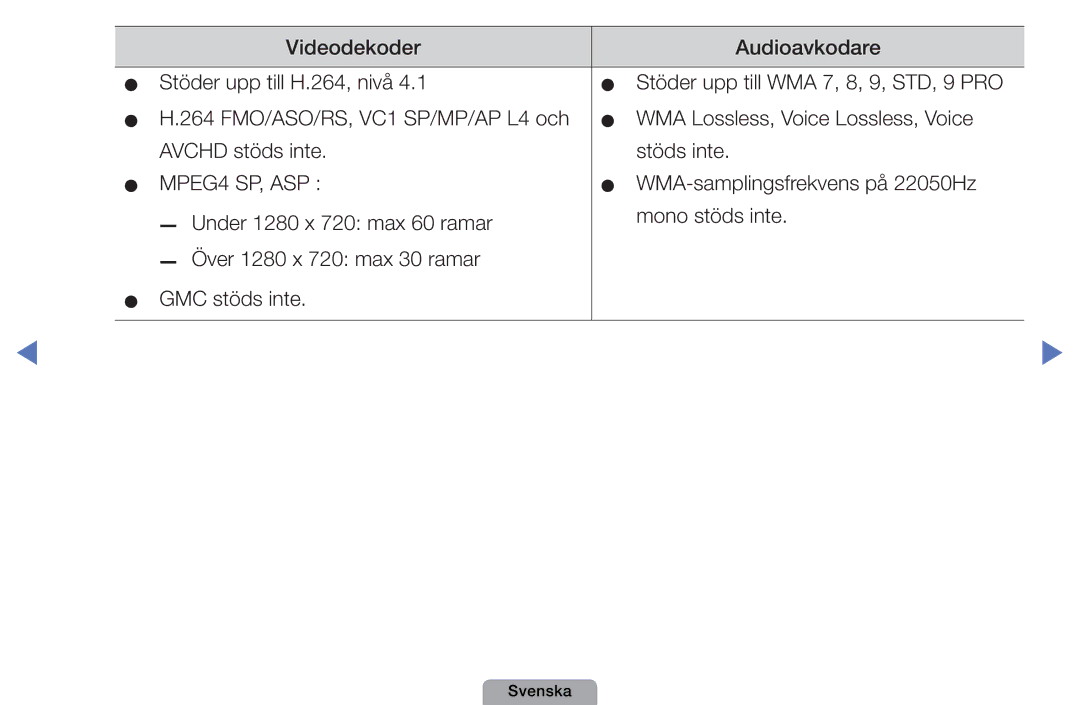 Samsung UE19D4015NWXXE, UE22D5000NHXXC, UE27D5000NHXXC, UE40D5707RKXXE, UE46D5707RKXXE, UE32D5005PWXXE manual MPEG4 SP, ASP 