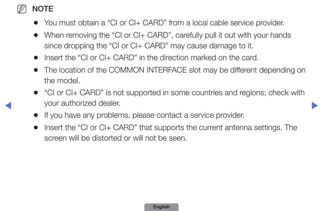 Samsung UE32D4003BWXZG, UE22D5003BWXXN, UE32D4003BWXXH, UE26D4003BWXZG manual Screen will be distorted or will not be seen 