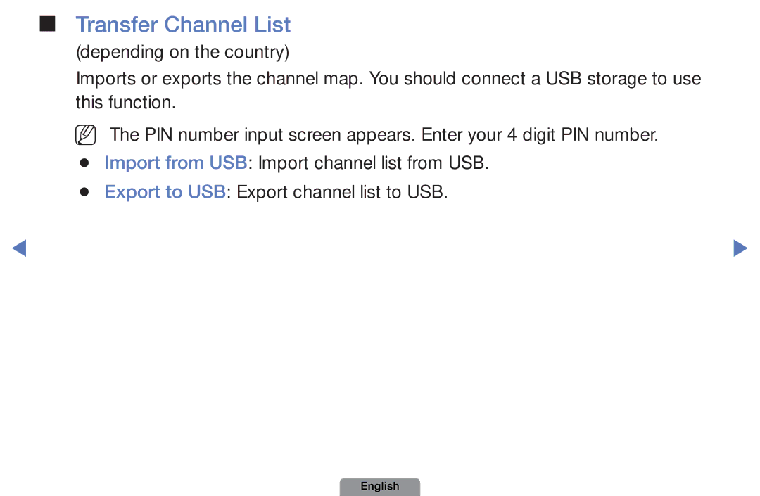 Samsung UE26D4003BWXXH, UE22D5003BWXXN, UE32D4003BWXXH, UE26D4003BWXZG, UE32D4003BWXTK, UE26D4003BWXXN Transfer Channel List 