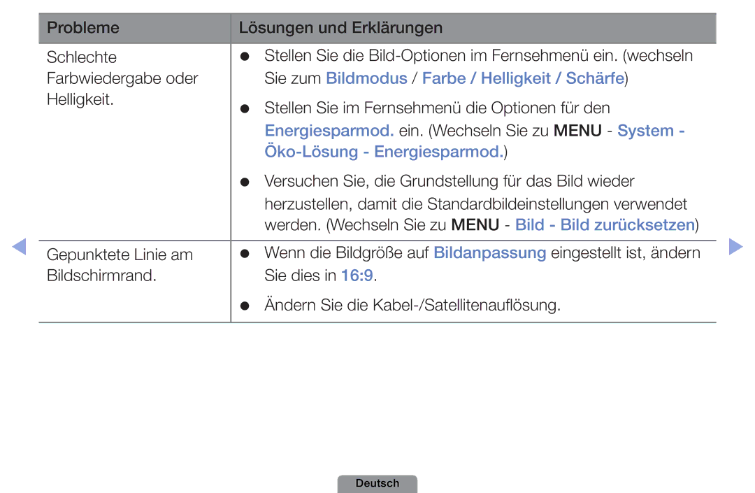 Samsung UE32D4003BWXZF, UE22D5003BWXXN, UE32D4003BWXXH, UE26D4003BWXZG manual Sie zum Bildmodus / Farbe / Helligkeit / Schärfe 