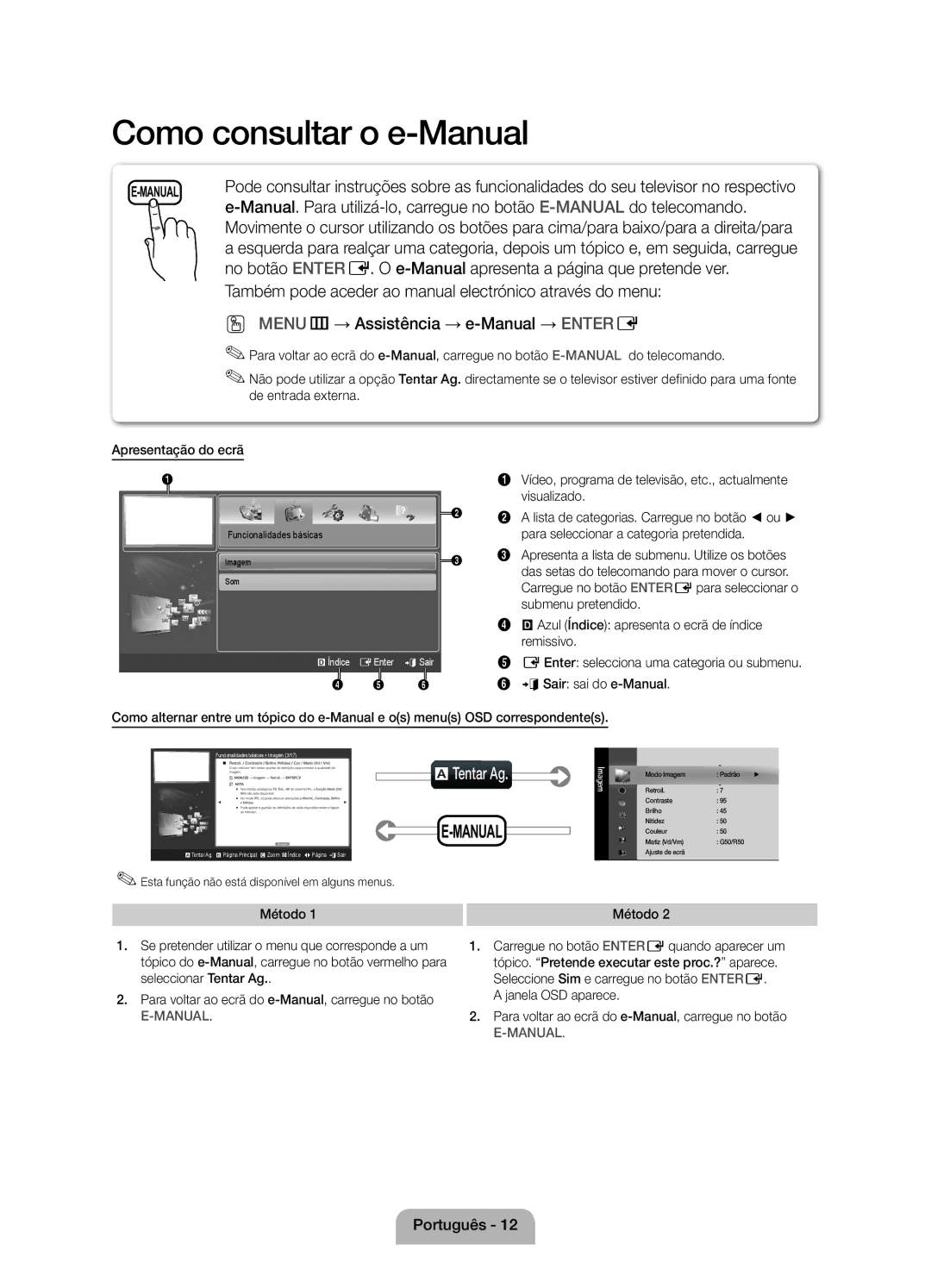 Samsung UE22D5010NWXZG, UE27D5010NWXXC, UE22D5000NWXXC manual Vídeo, programa de televisão, etc., actualmente visualizado 