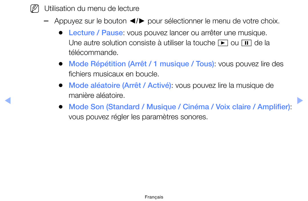 Samsung UE32EH4000WXZF, UE22ES5000WXZF, UE26EH4000WXZF, UE46EH5000WXZF manual Vous pouvez régler les paramètres sonores 