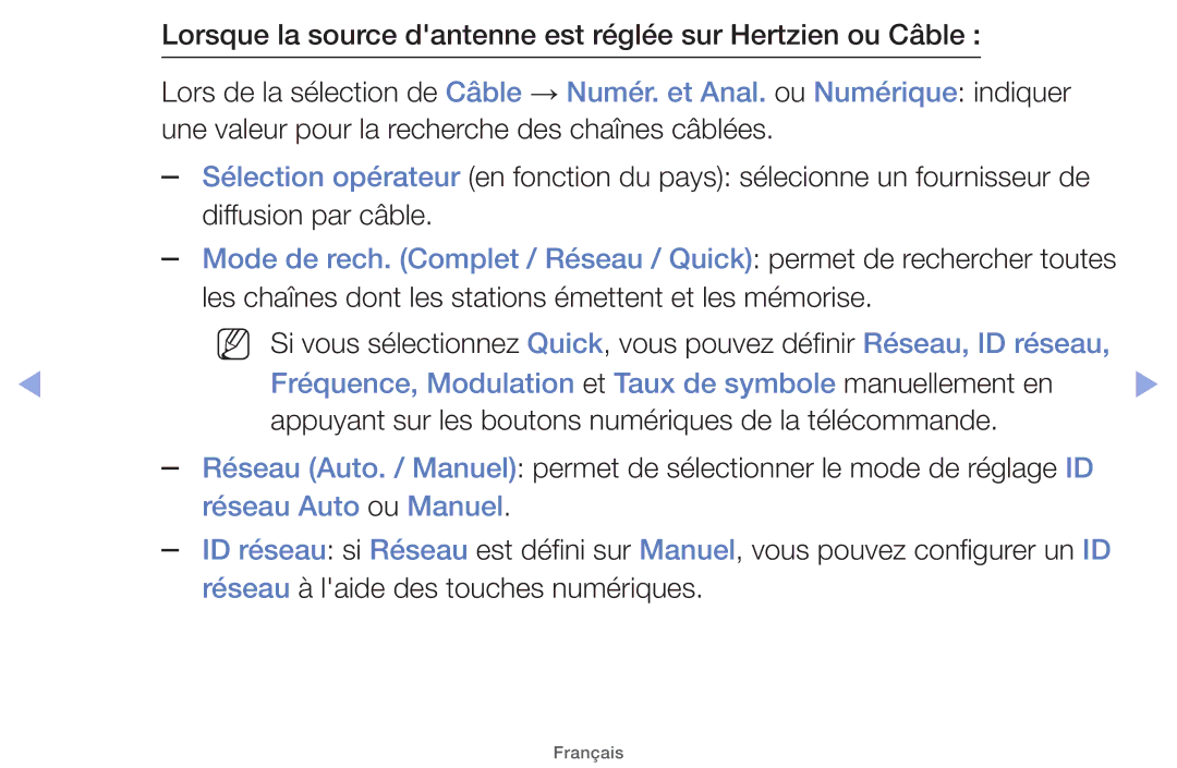 Samsung UE19ES4000WXZF, UE22ES5000WXZF manual Les chaînes dont les stations émettent et les mémorise, Réseau Auto ou Manuel 