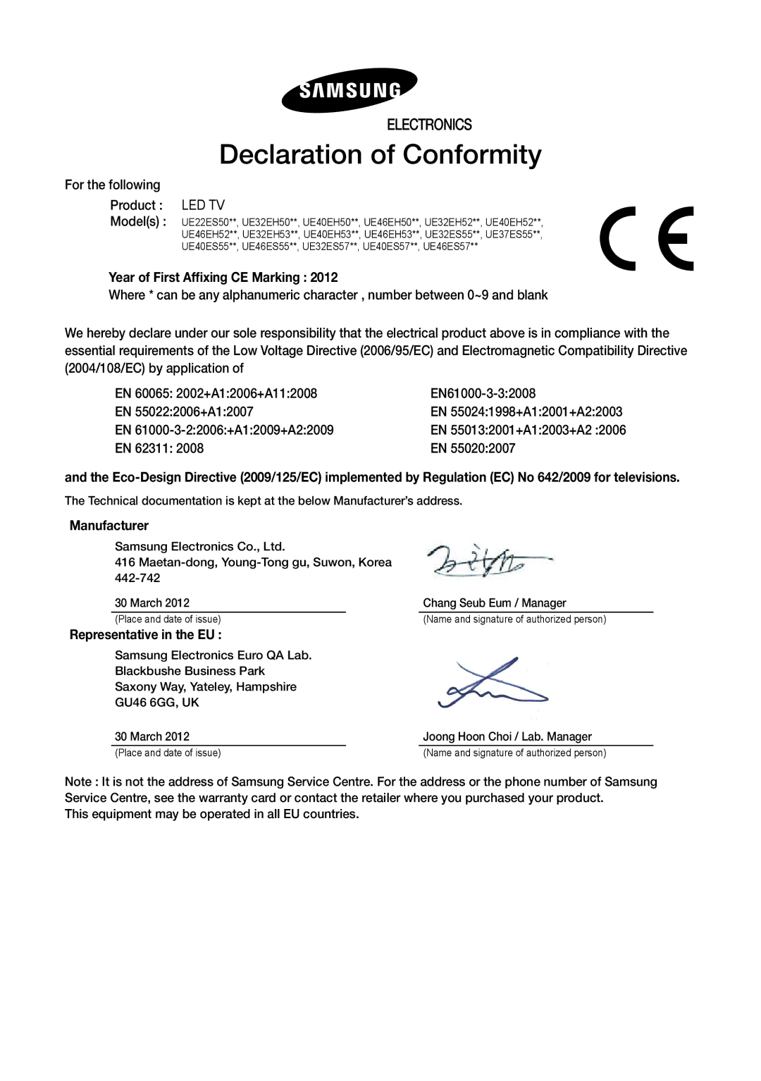 Samsung UE26EH4000WXZF, UE22ES5000WXZF, UE46EH5000WXZF, UE32EH5000WXZF, UE32EH4000WXZF, UE40EH5000WXZF manual Manual 