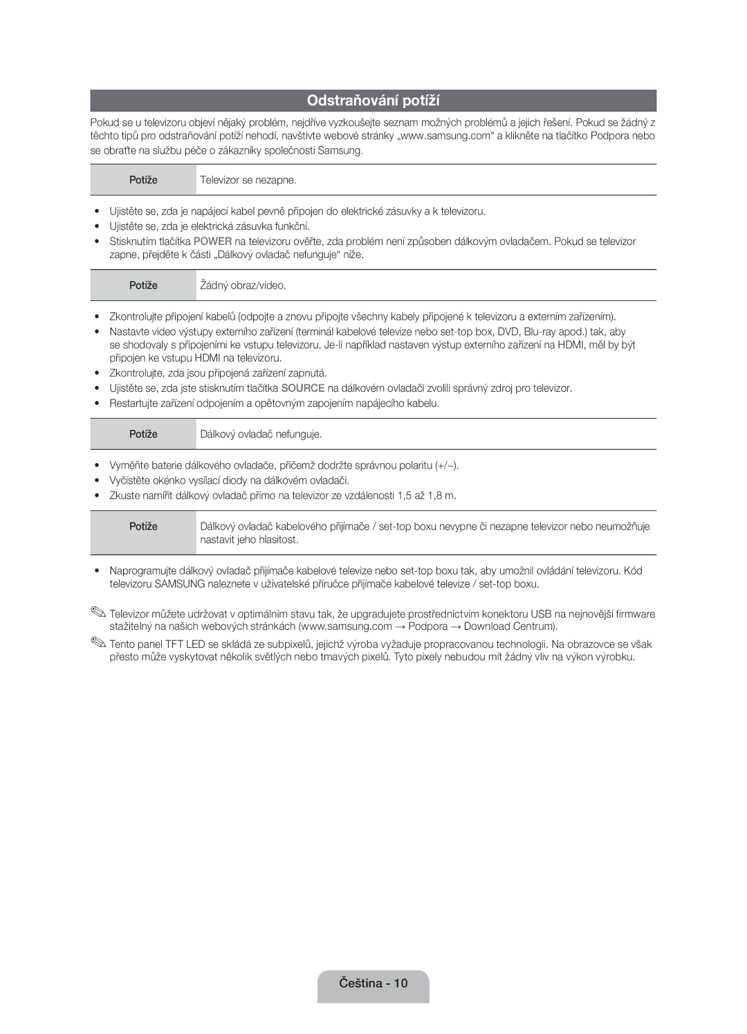 Samsung UE22ES5000WXXH, UE22ES5000WXZG, UE22ES5000WXBT manual Odstraňování potíží, Nastavit jeho hlasitost 