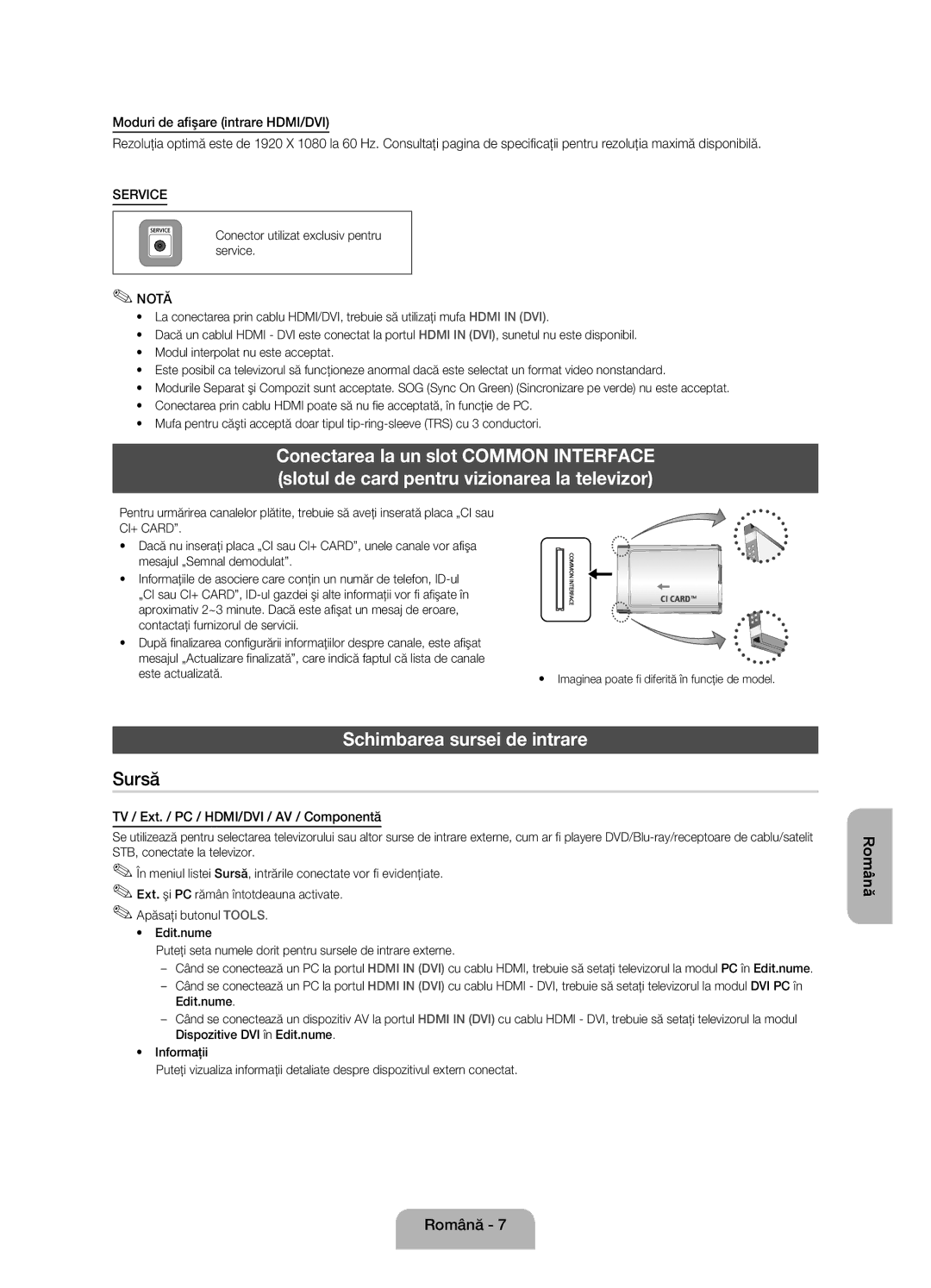 Samsung UE22ES5000WXXH manual Schimbarea sursei de intrare, TV / Ext. / PC / HDMI/DVI / AV / Componentă, Este actualizată 