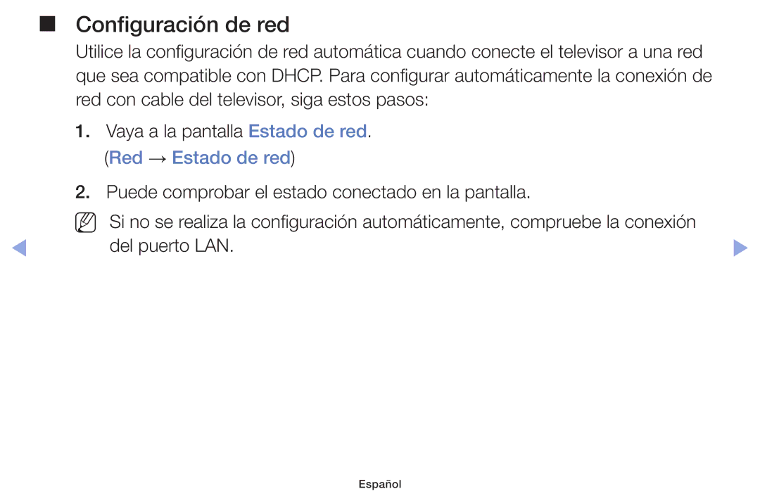 Samsung UE60F6100AWXXC, UE22F5000AWXXH, UE40F6100AWXXC, UE28F4000AWXXH, UE55F6100AWXXH, UE22F5000AWXXC Configuración de red 