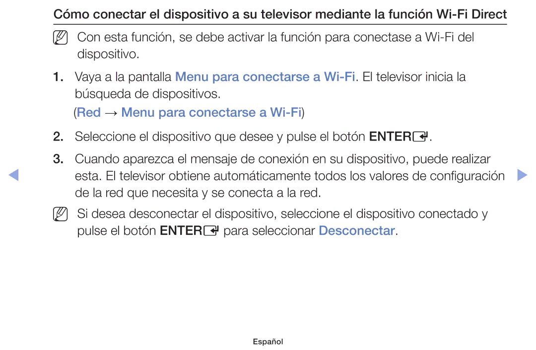 Samsung UE40F6100AWXXC, UE22F5000AWXXH, UE28F4000AWXXH, UE55F6100AWXXH, UE22F5000AWXXC Red → Menu para conectarse a Wi-Fi 