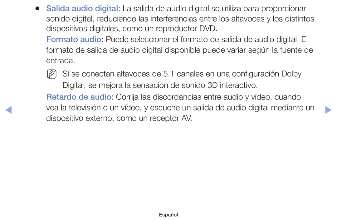 Samsung UE55F6100AWXXH, UE22F5000AWXXH, UE40F6100AWXXC, UE28F4000AWXXH manual Dispositivo externo, como un receptor AV 