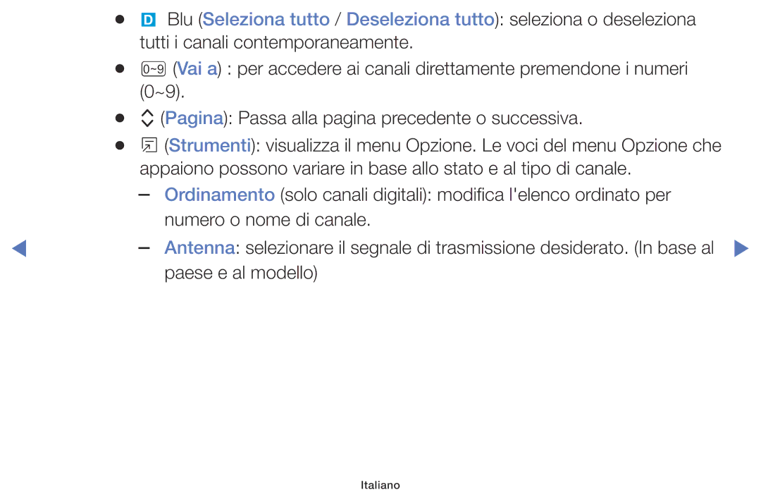 Samsung UE22K5000AKXZT, UE22K5000AKXZG, UE32K4100AWXXH, UE32K5100AWXXH, UE49K5100AWXXH manual Tutti i canali contemporaneamente 