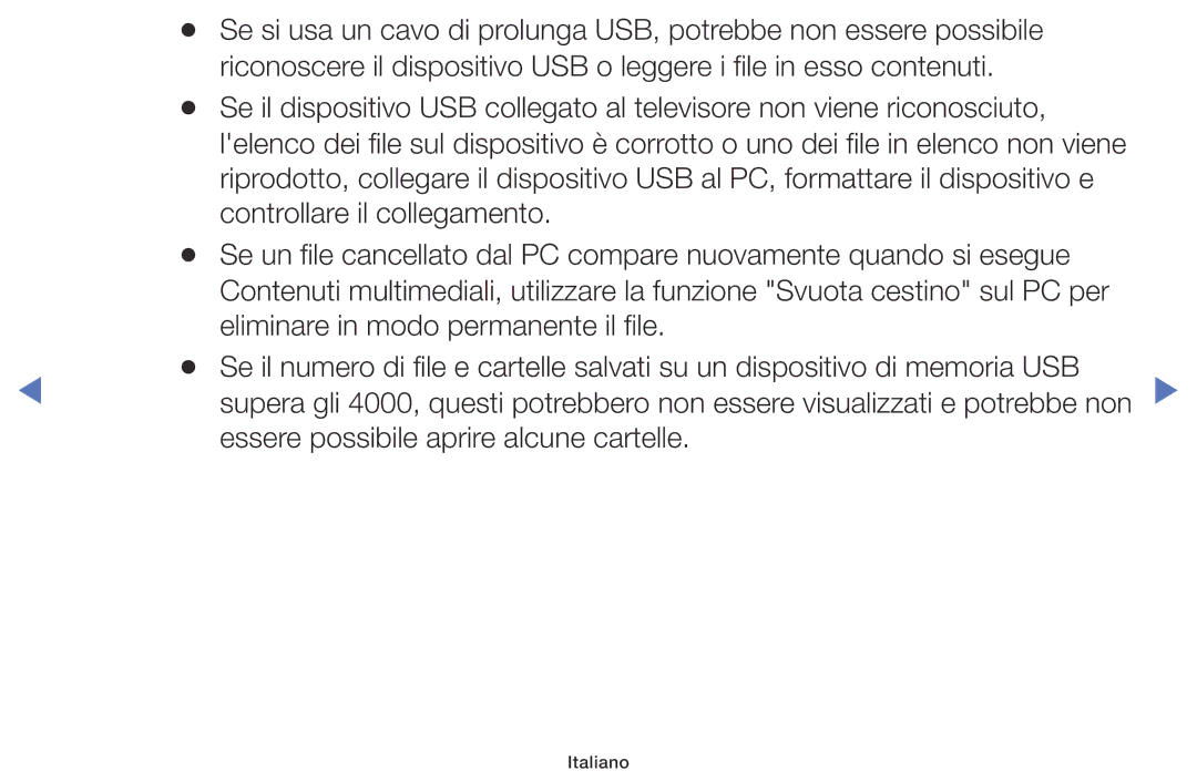 Samsung UE32K4100AKXZT, UE22K5000AKXZG, UE32K4100AWXXH, UE32K5100AWXXH manual Essere possibile aprire alcune cartelle 