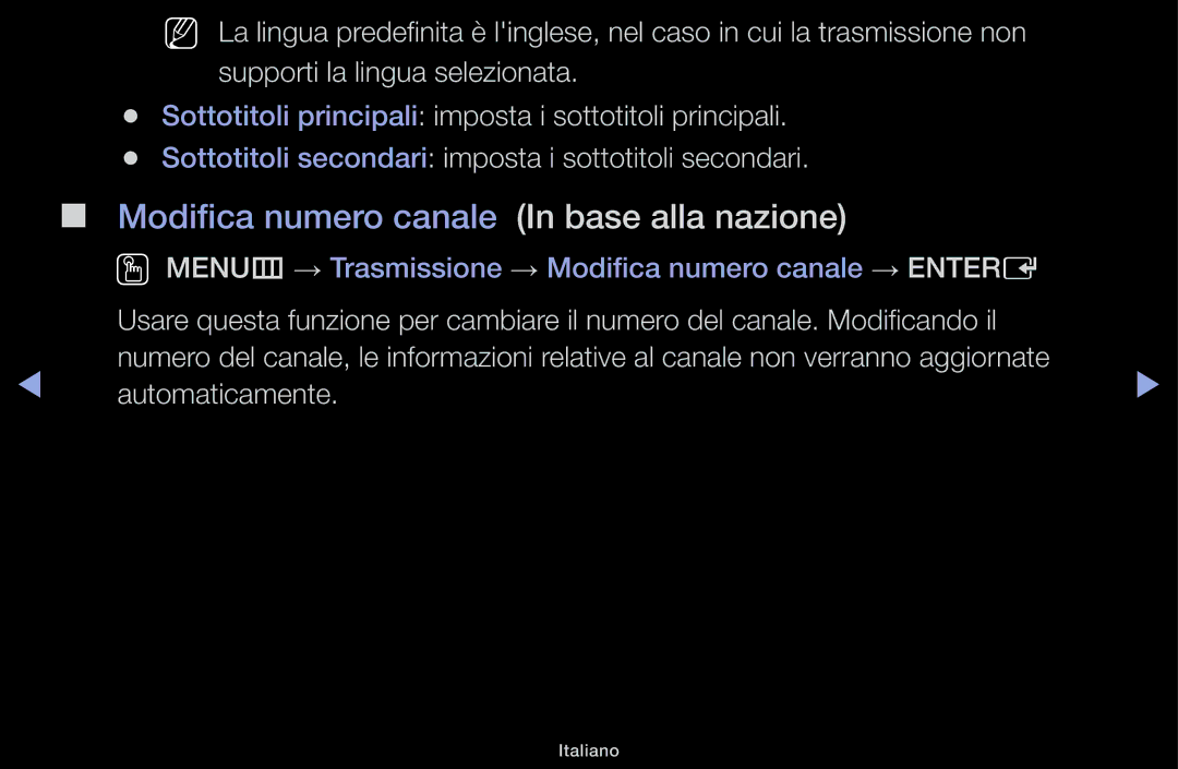 Samsung UE22K5000AWXXH, UE32J4000AKXZT, UE40J5100AKXZT manual Modifica numero canale, Base alla nazione 