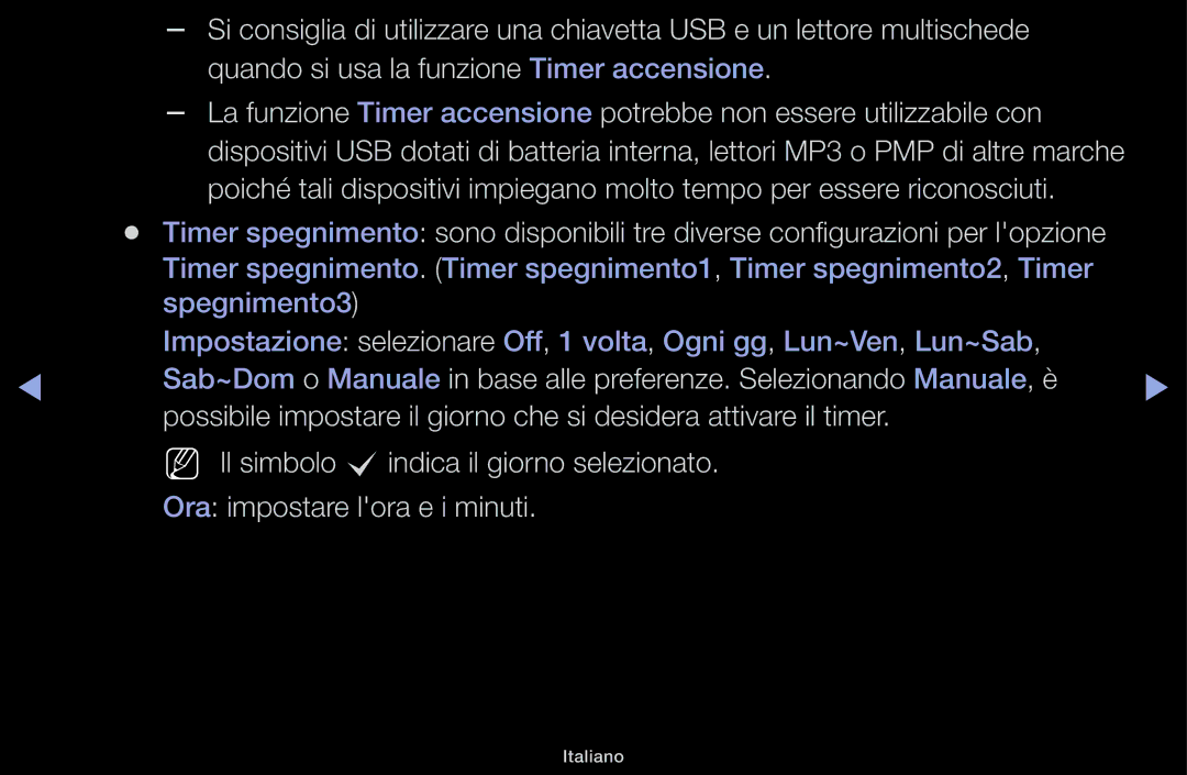 Samsung UE22K5000AWXXH, UE32J4000AKXZT, UE40J5100AKXZT manual Italiano 