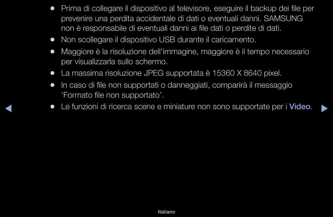 Samsung UE22K5000AWXXH, UE32J4000AKXZT, UE40J5100AKXZT manual Non scollegare il dispositivo USB durante il caricamento 