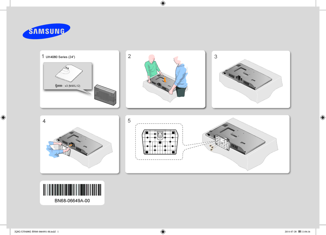 Samsung UE24H4080AUXRU manual BN68-06649A-00 