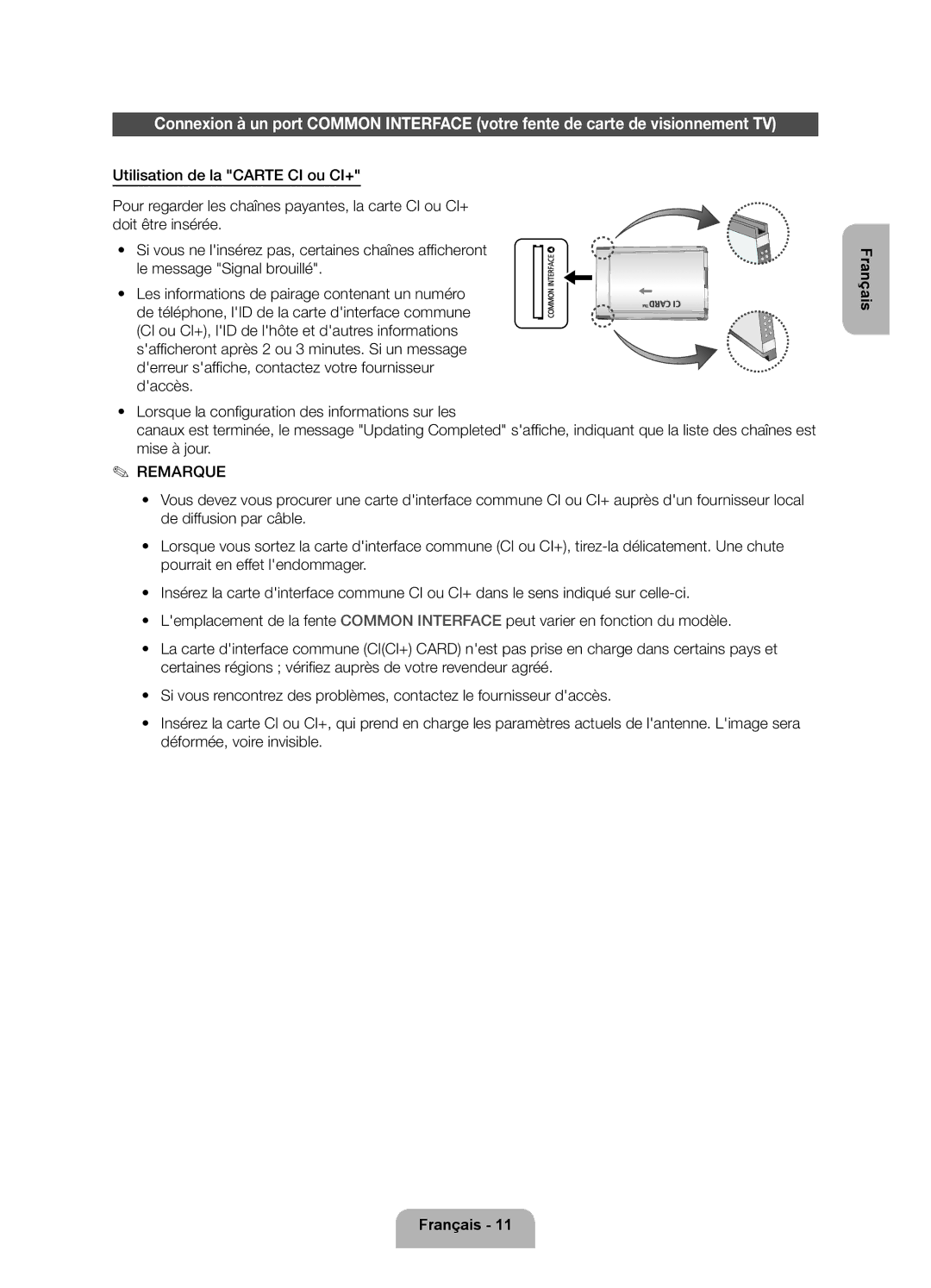 Samsung UE26EH4500WXXH, UE26EH4500WXZG, UE26EH4510WXZF, UE26EH4500WXZF, UE26EH4510WXXH manual Remarque 