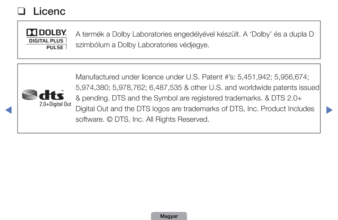 Samsung UE40D5005PWXXE, UE27D5010NWXZG, UE32D5000PWXZG, UE40D5000PWXZT, UE40D5000PWXZG, UE46D5000PWXZG, UE37D5000PWXZG Licenc 