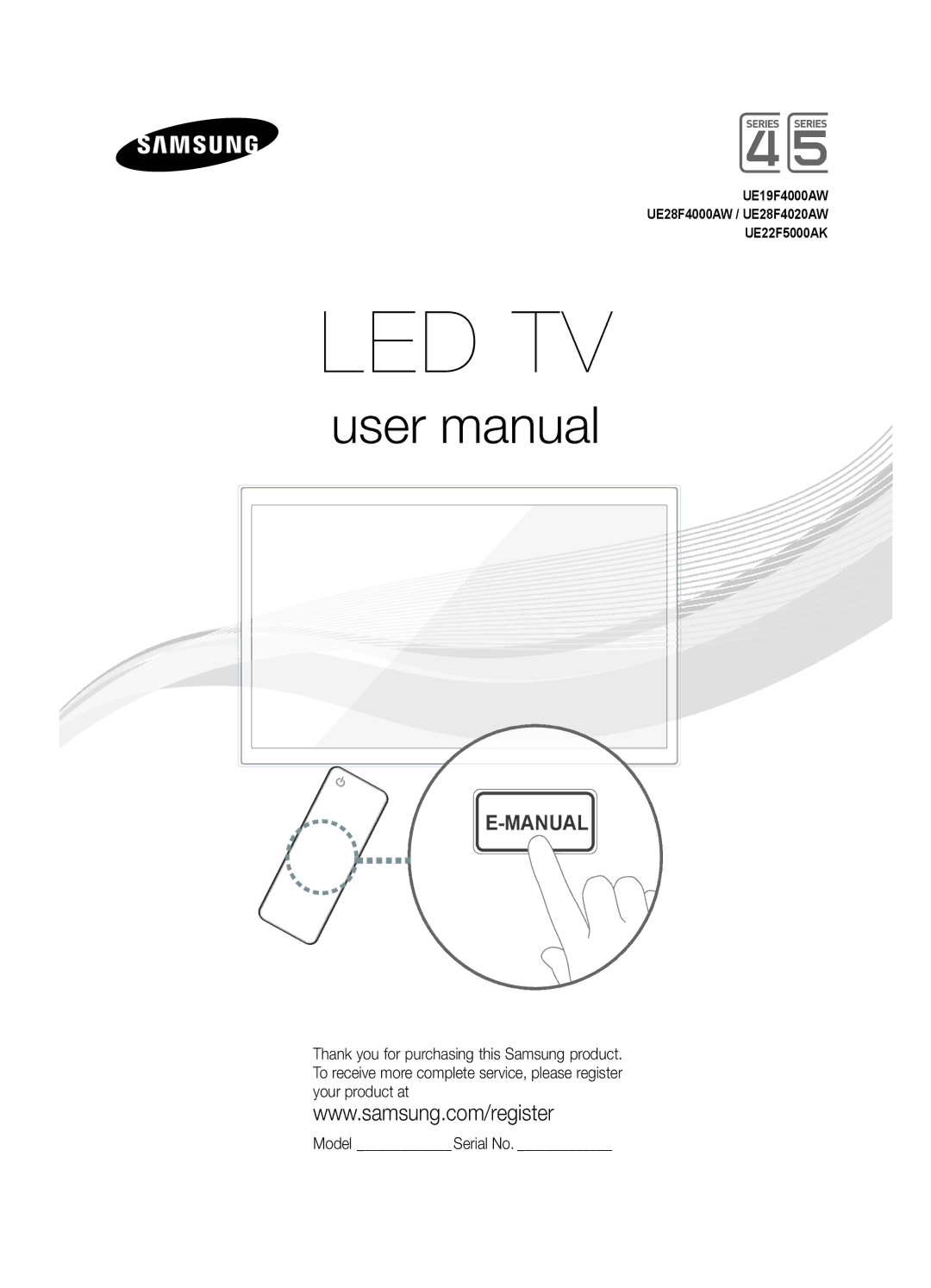 Samsung UE22F5000AKXRU, UE28F4000AWXUZ, UE19F4000AWXRU, UE28F4000AWXRU, UE28F4020AWXRU, UE19F4000AWXUZ manual Led Tv 