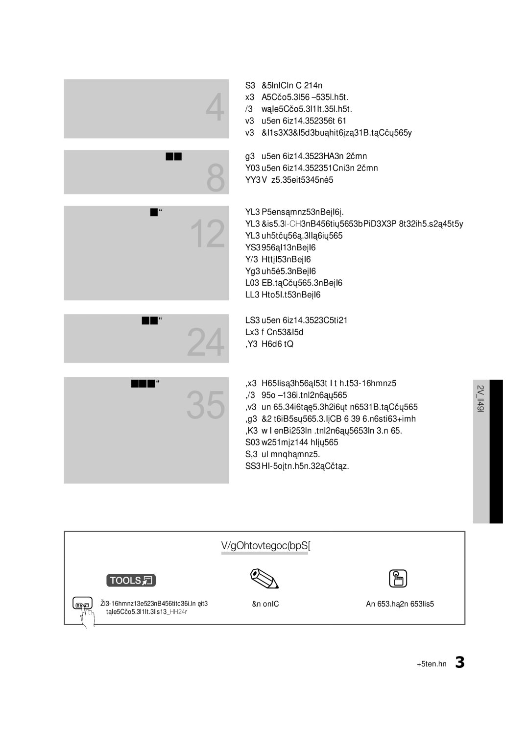 Samsung UE32C4000PWXBT manual Saturs, Apskatiet simbolu, Latviski, Piebilde, Viena skāriena poga 