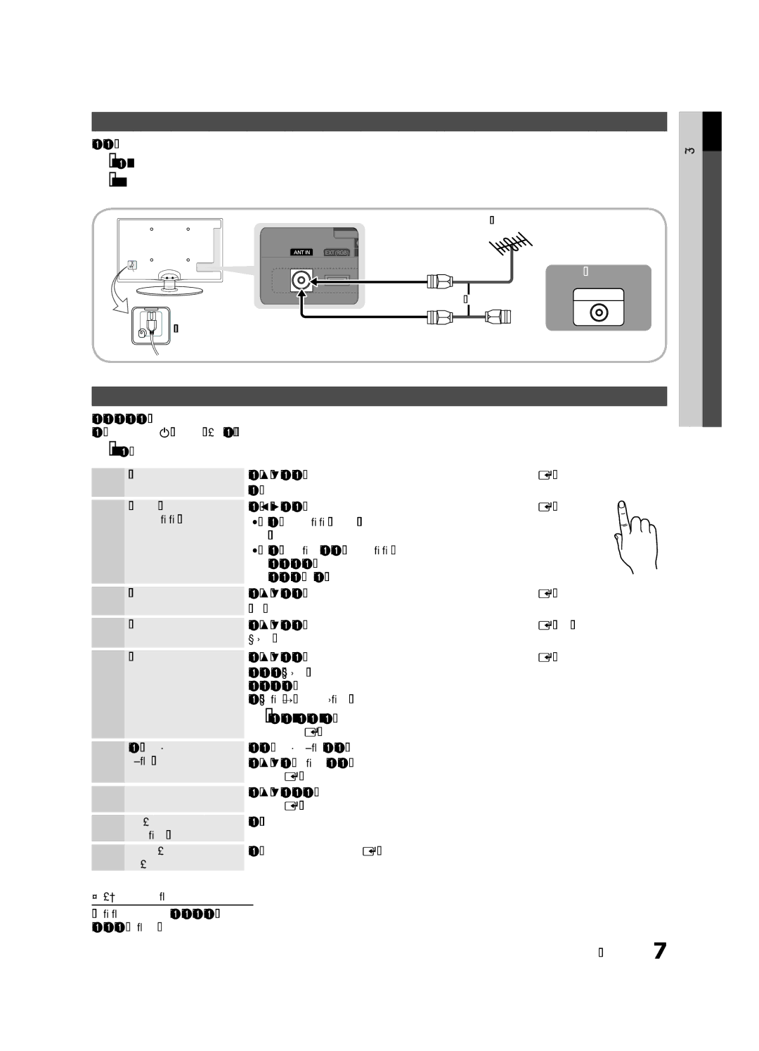 Samsung UE32C4000PWXBT manual Savienojums ar antenu, Plug & Play Sākotnējā uzstādīšana 