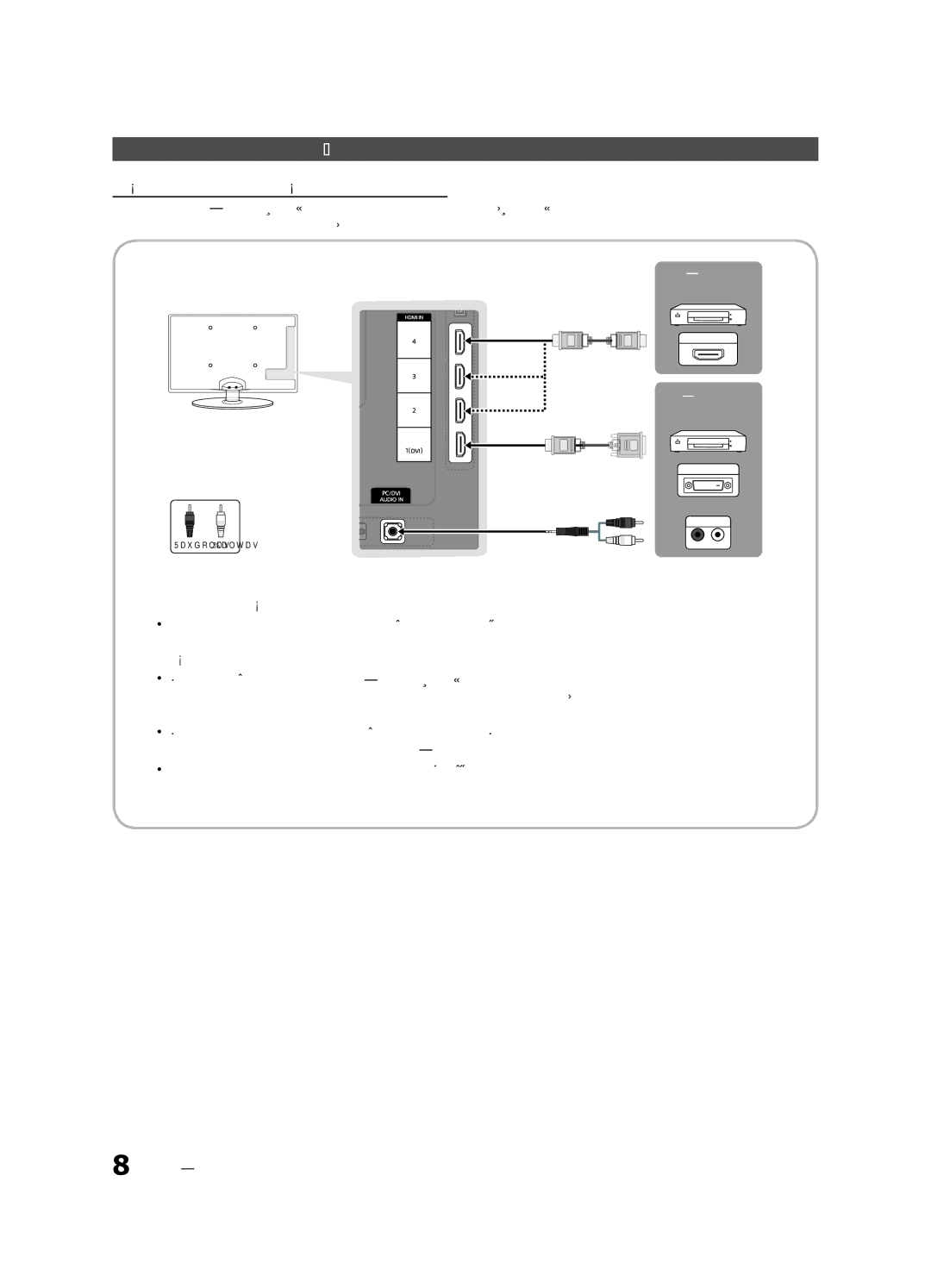 Samsung UE32C4000PWXBT manual Sujungimai, Sujungimas su kintamos srovės prietaisu 