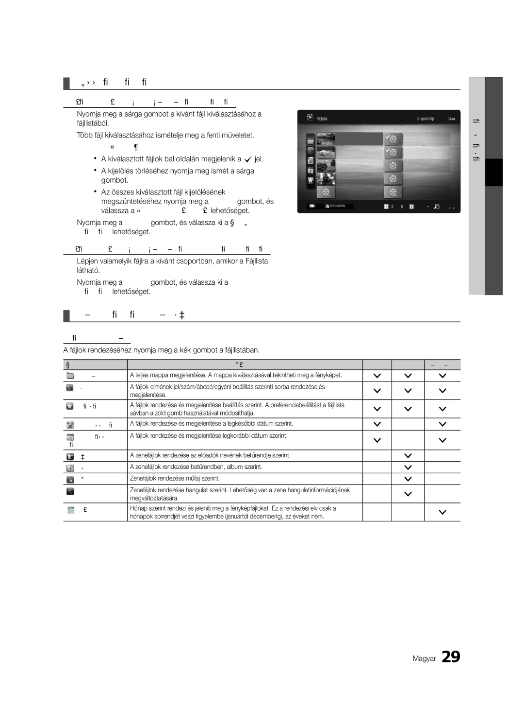 Samsung UE32C4000PWXXN, UE32C4000PWXXH, UE32C4000PWXZG manual Több fájl lejátszása, Médialejátszás kiegészítő funkció 