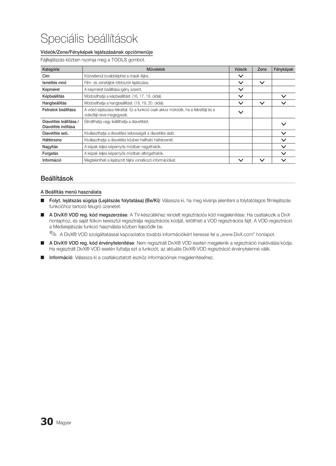 Samsung UE32C4000PWXZG, UE32C4000PWXXH, UE32C4000PWXXN, UE32C4000PWXXC, UE32C4000PWXZF Beállítások, Videofájl neve megegyezik 