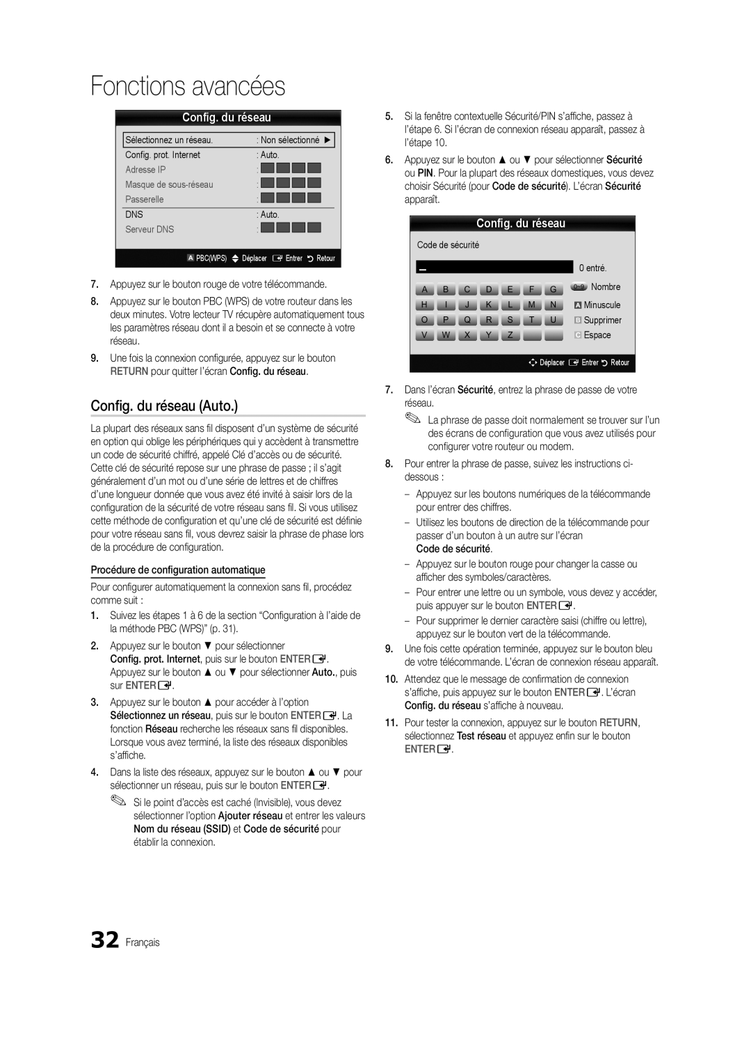 Samsung UE32C8700XSXXN, UE32C8790XSXZG, UE32C8780XSXZG manual Code de sécurité Entré ~9 Nombre 