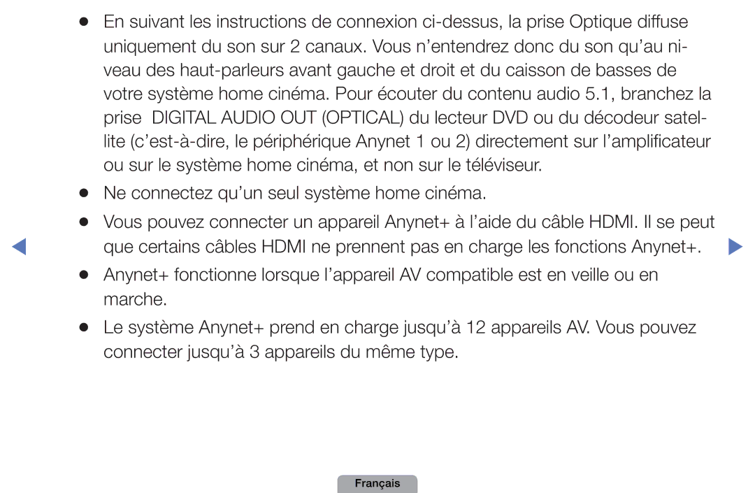 Samsung UE27D5000NHXXC, UE32D4000NWXZF, UE19D4000NWXZF manual Ou sur le système home cinéma, et non sur le téléviseur, Marche 