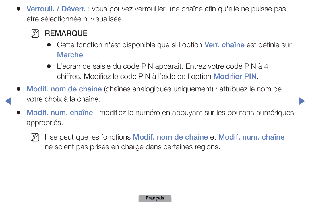 Samsung UE40D5000PWXZF, UE32D4000NWXZF, UE19D4000NWXZF Votre choix à la chaîne, Modif. num. chaîne modifiez le, Appropriés 