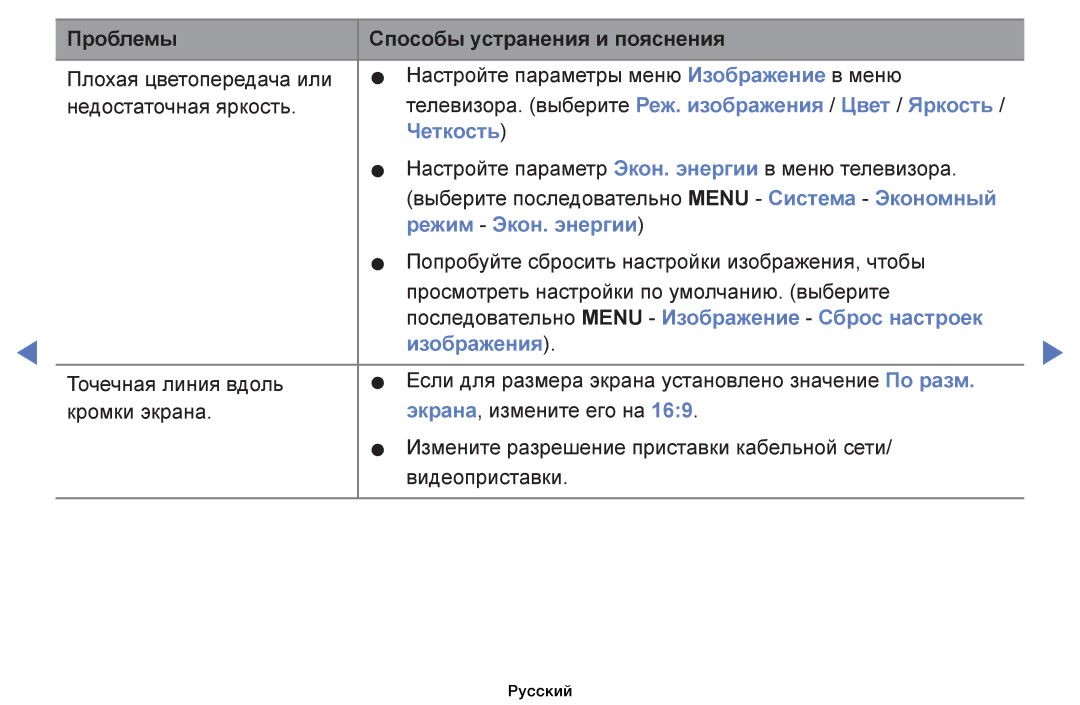 Samsung UE32D4003BWXMS, UE32D4003BWXBT, UE26D4003BWXBT, UE40D5003BWXBT, UE19D4003BWXRU, UE26D4003BWXRU Режим Экон. энергии 