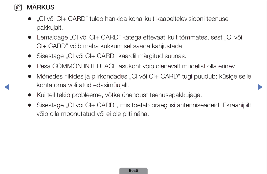 Samsung UE40D5003BWXBT, UE32D4003BWXBT, UE26D4003BWXBT manual Võib olla moonutatud või ei ole pilti näha 