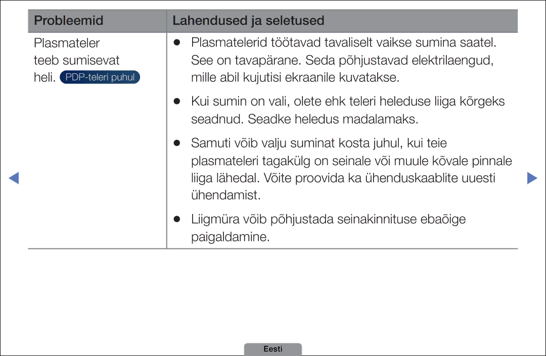 Samsung UE40D5003BWXBT, UE32D4003BWXBT, UE26D4003BWXBT manual Liiga lähedal. Võite proovida ka ühenduskaablite uuesti 