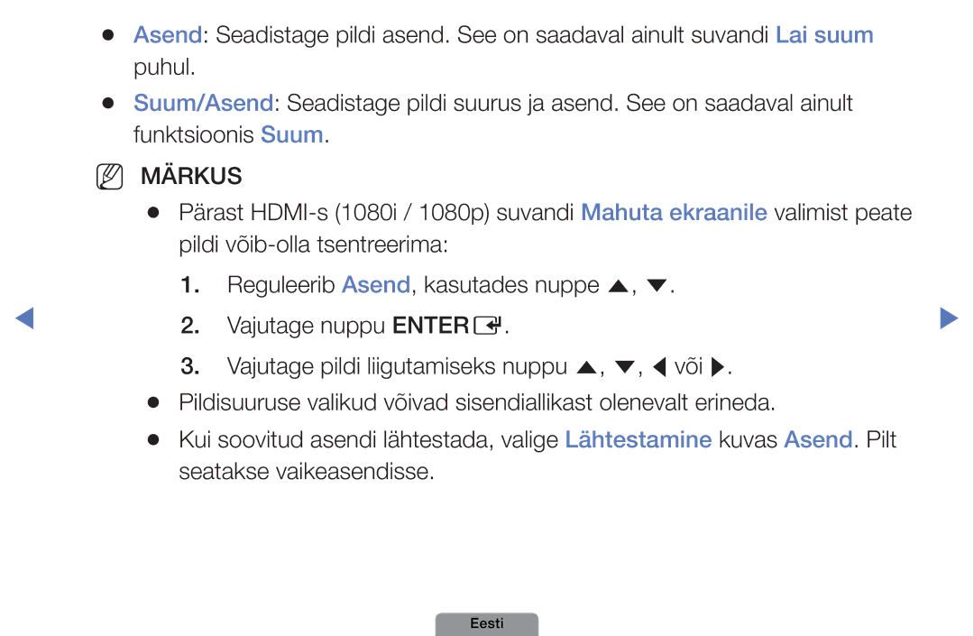 Samsung UE26D4003BWXBT, UE32D4003BWXBT, UE40D5003BWXBT manual NN Märkus 