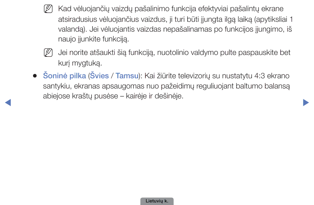 Samsung UE40D5003BWXBT, UE32D4003BWXBT, UE26D4003BWXBT manual Naujo įjunkite funkciją 