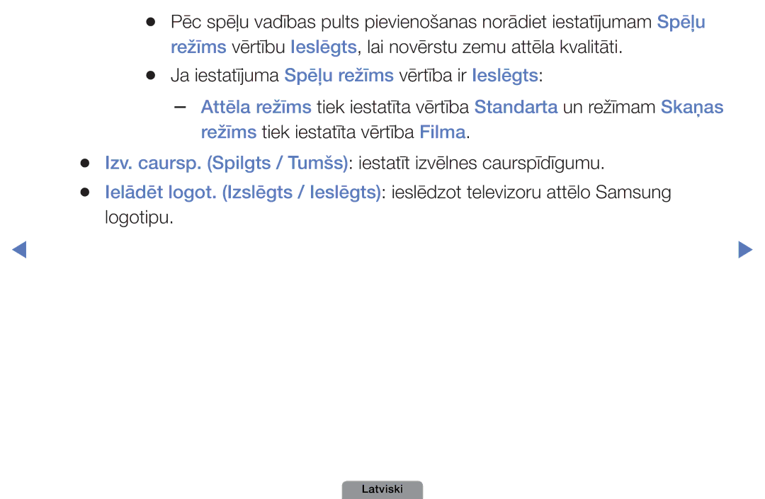 Samsung UE26D4003BWXBT, UE32D4003BWXBT, UE40D5003BWXBT manual Režīms tiek iestatīta vērtība Filma, Logotipu 