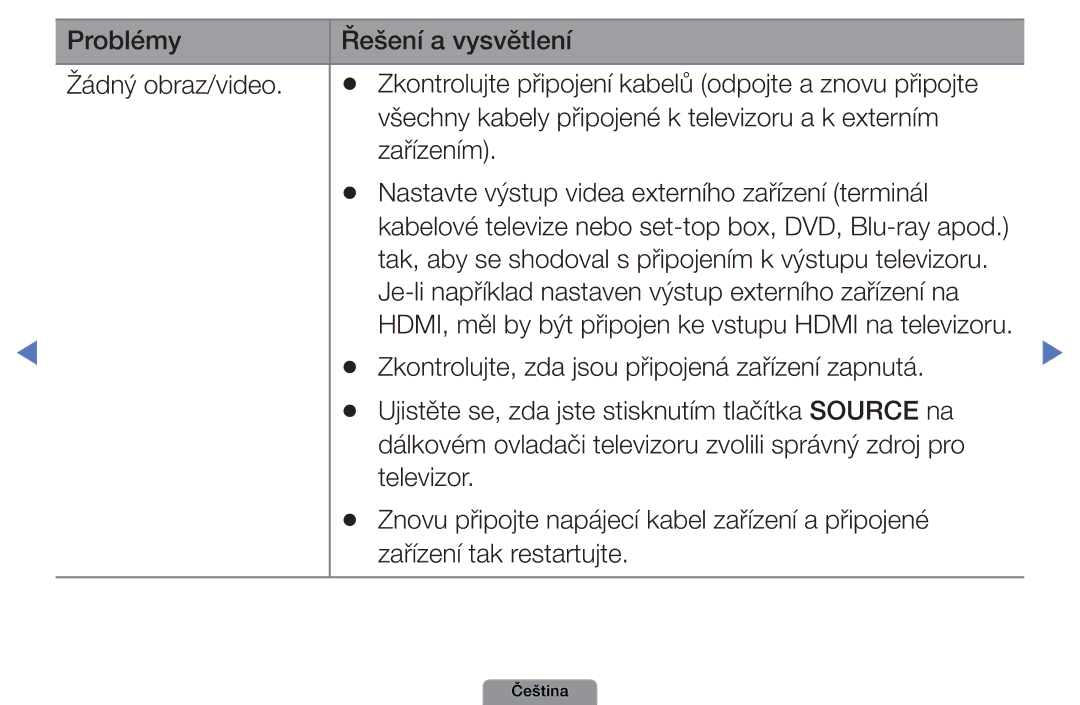 Samsung UE26D4003BWXBT, UE32D4003BWXXC, UE32D4003BWXZF, UE32D4003BWXBT Kabelové televize nebo set-top box, DVD, Blu-ray apod 