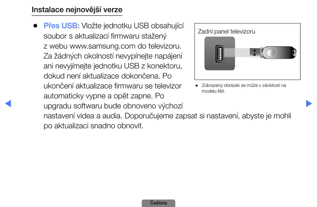 Samsung UE32D4003BWXXU, UE32D4003BWXXC, UE32D4003BWXZF, UE32D4003BWXBT, UE26D4003BWXZT Automaticky vypne a opět zapne. Po 