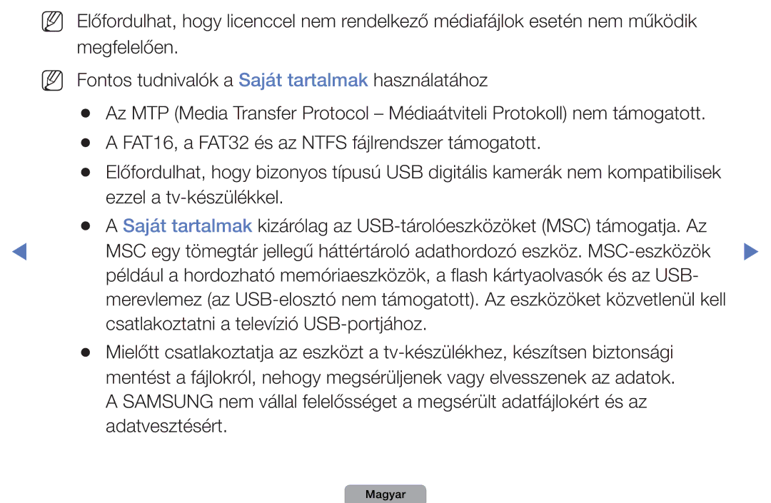 Samsung UE26D4003BWXXH, UE32D4003BWXXH, UE40D5003BWXXH, UE32D4003BWXXC, UE32D4003BWXZF, UE32D4003BWXBT, UE32D4003BWXXU Magyar 