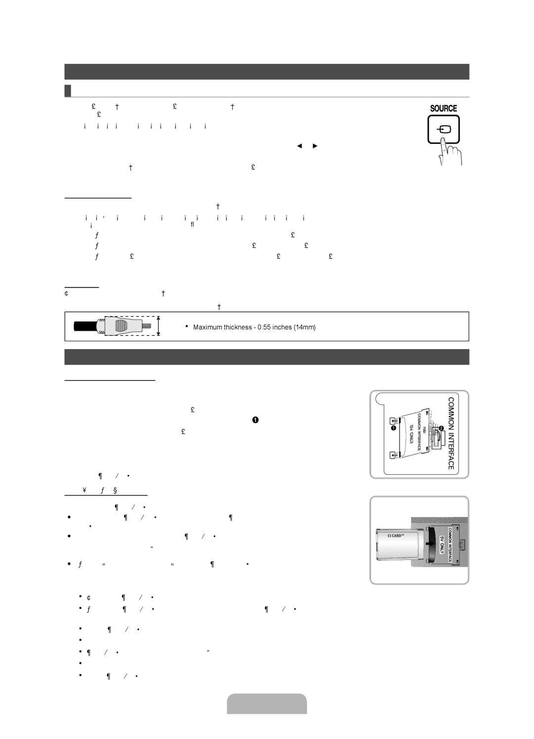 Samsung UE32D4020NWXXC, UE32D4010NWXXC manual Changing the Input Source, Connecting to a Common Interface slot, Source List 