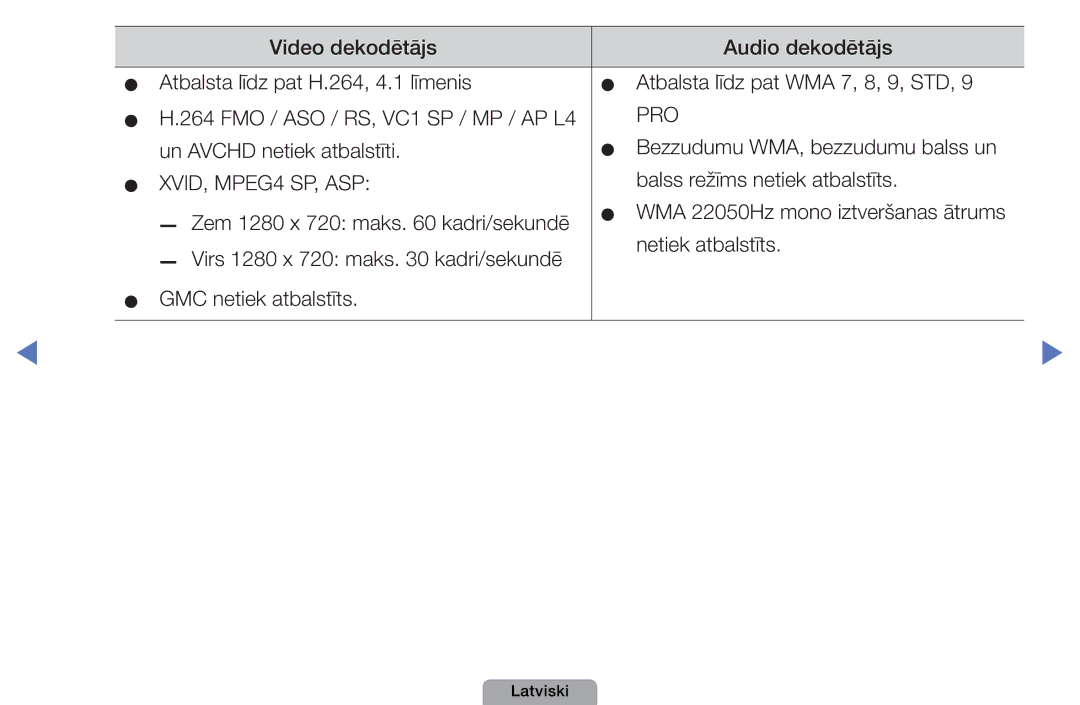 Samsung UE40D5000PWXBT, UE32D5000PWXBT, UE22D5010NWXBT, UE37D5000PWXBT, UE27D5000NWXBT, UE19D4000NWXBT, UE32D4000NWXBT manual Pro 