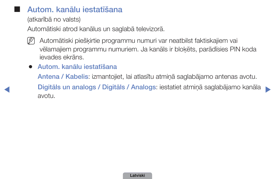 Samsung UE22D5010NWXBT, UE32D5000PWXBT, UE37D5000PWXBT, UE27D5000NWXBT manual Autom. kanālu iestatīšana, Ievades ekrāns, Avotu 