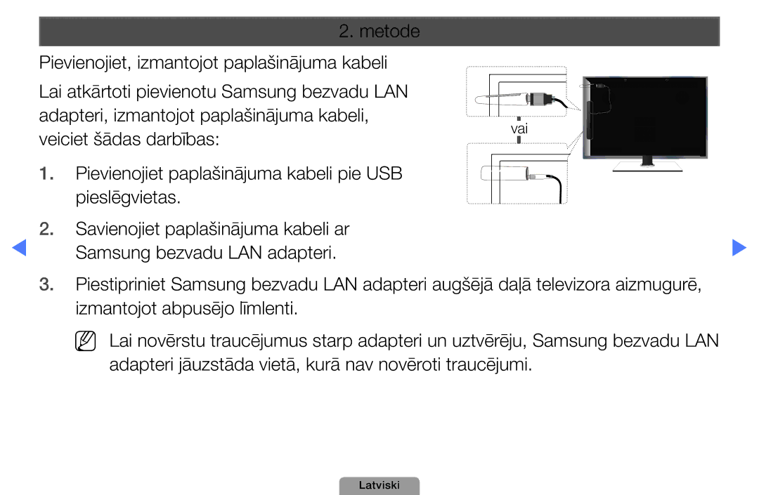 Samsung UE19D4000NWXBT, UE32D5000PWXBT, UE22D5010NWXBT, UE37D5000PWXBT, UE27D5000NWXBT, UE32D4000NWXBT, UE40D5000PWXBT manual Vai 