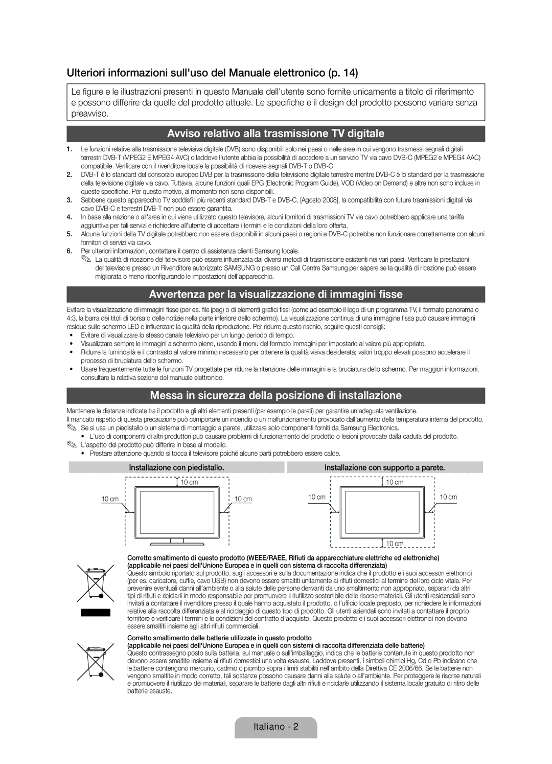 Samsung UE55D6100SPXZT, UE32D6100SPXZT, UE46D6100SPXZT manual Ulteriori informazioni sulluso del Manuale elettronico p 