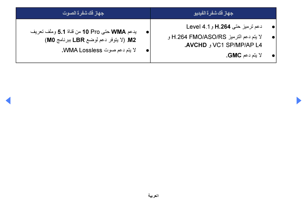 Samsung UE46EH5000KXXU, UE32EH4000WXMS, UE32EH4000WXXU, UE40EH5000KXXU manual توصلا ةرفش كف زاهج ويديفلا ةرفش كف زاهج 