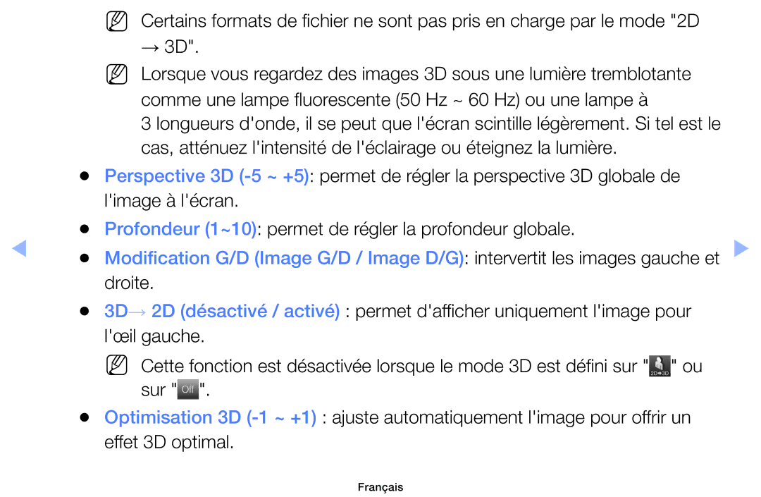 Samsung UE32EH6030WXZF, UE32EH4003WXZF, UE39EH5003WXZF, UE40EH6030WXZF, UE46EH6030WXZF manual Français 