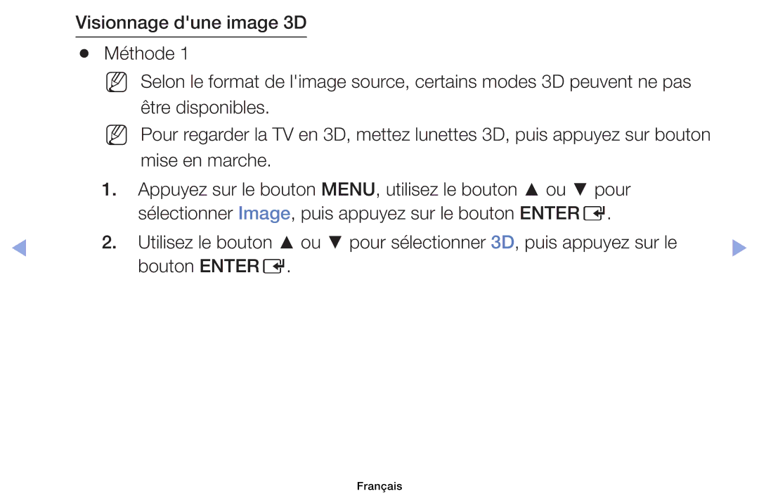 Samsung UE40EH6030WXZF, UE32EH4003WXZF, UE39EH5003WXZF, UE46EH6030WXZF, UE32EH6030WXZF manual Français 