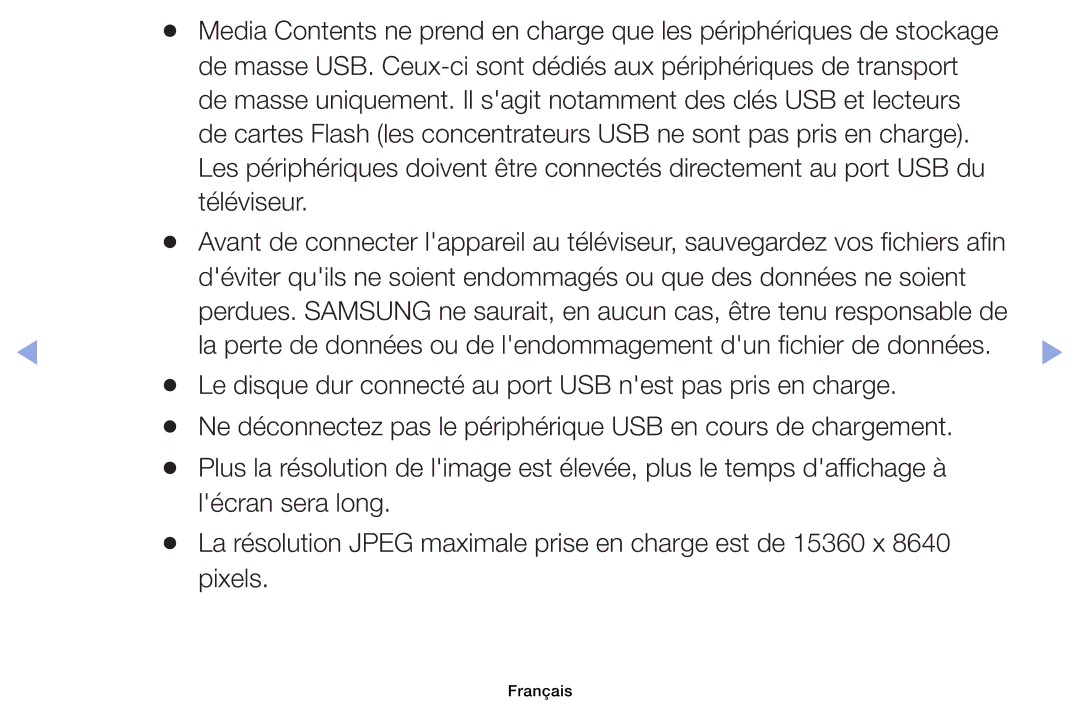 Samsung UE32EH6030WXZF, UE32EH4003WXZF, UE39EH5003WXZF, UE40EH6030WXZF, UE46EH6030WXZF manual Français 